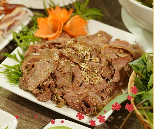 cách làm món tái dê ninh bình